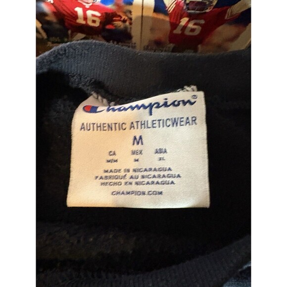 Champion Mercy College Sweatshirt Crewneck Mavericks New York Navy Blue Medium - Picture 4 of 7